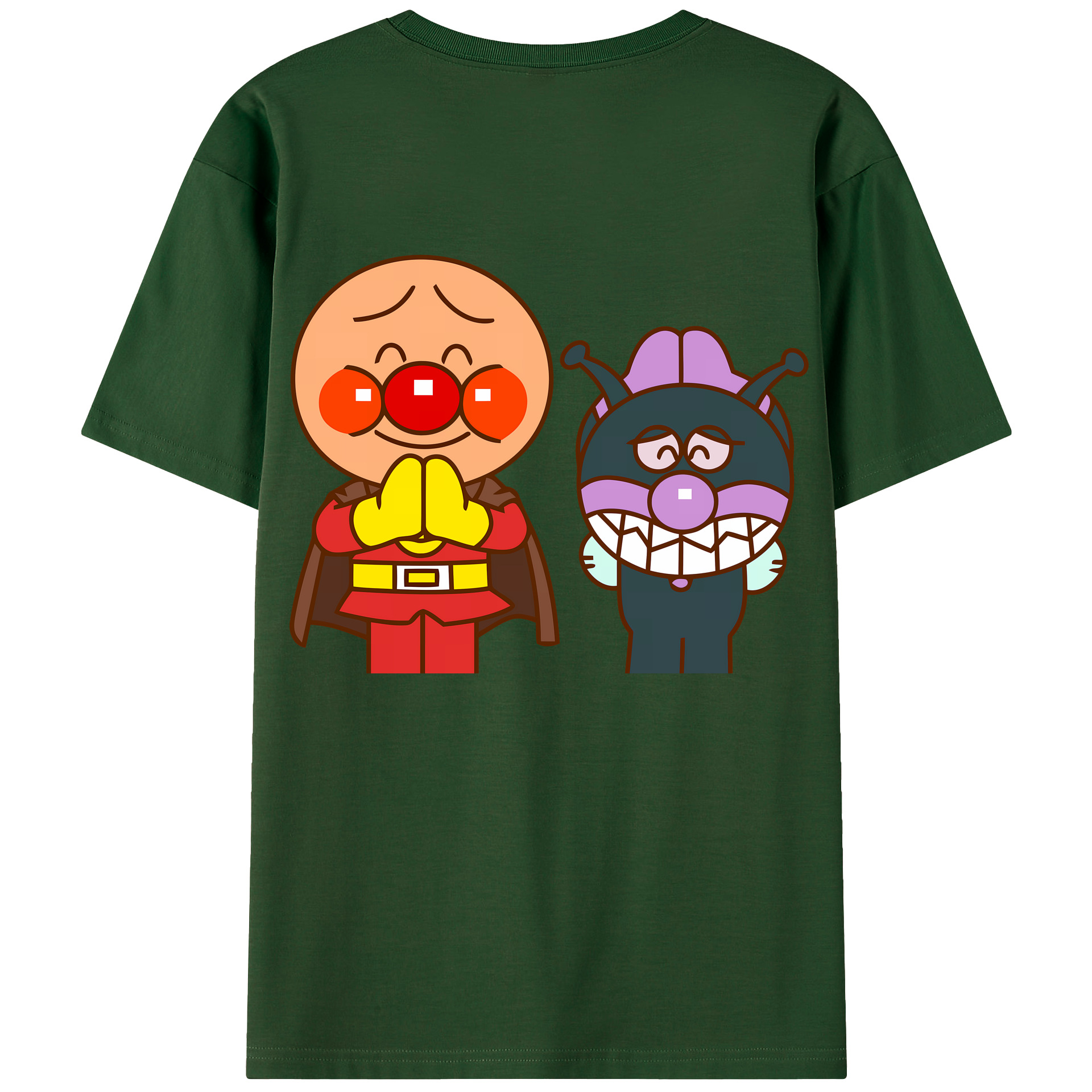 （画像用） アンパンマン Anpanman 綿100％半袖Tシャツ（背面プリント）